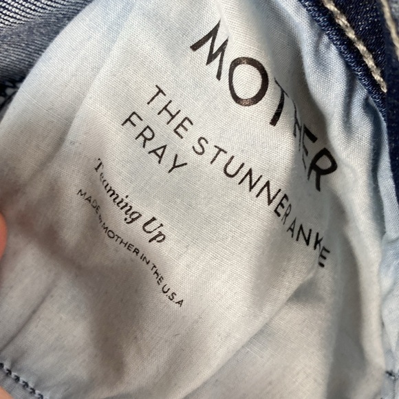 Mother Denim The Stunner Ankle Fray Skinny Jeans in Teaming Up - Size 32 - Picture 14 of 17
